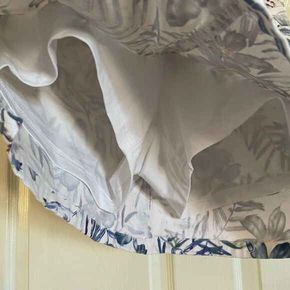 Westport Size 8 Skort Skirt Tropical Summer Wear Blue White Palm Tree - Picture 6 of 8